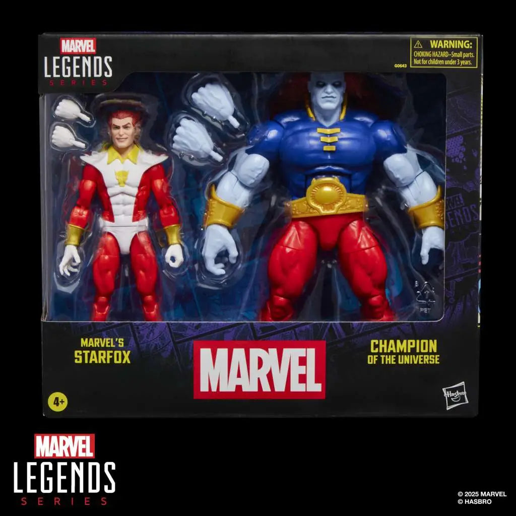 MARVEL LEGENDS STARFOX AND CHAMPION OF THE UNIVERSE ACTION FIGURES