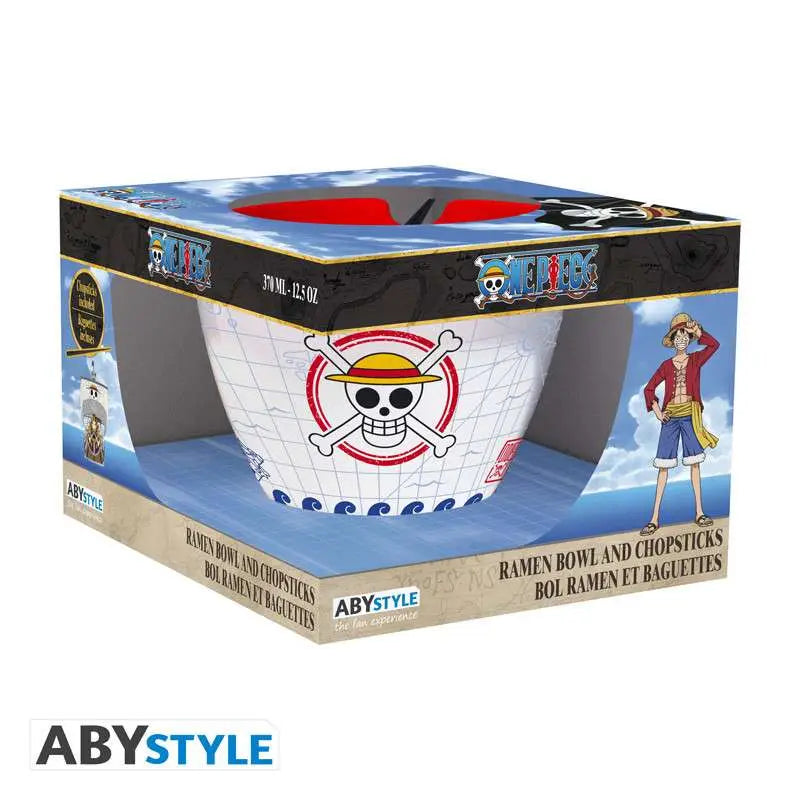ONE PIECE MONKEY D LUFFY RAMEN BOWL WITH CHOPSTICKS