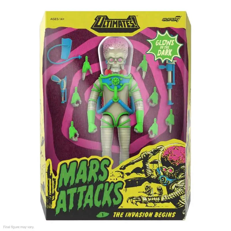 MARS ATTACKS ULTIMATES! WAVE 02  MARTIAN INVASION BEGINS GLOW IN THE DARK