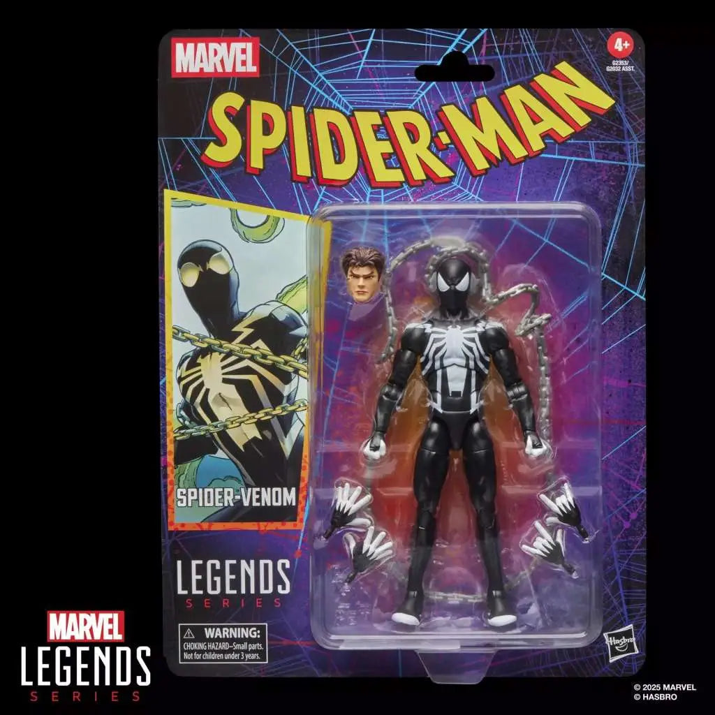MARVEL LEGENDS SPIDER-MAN VINTAGE SPIDER-VENOM ACTION FIGURE