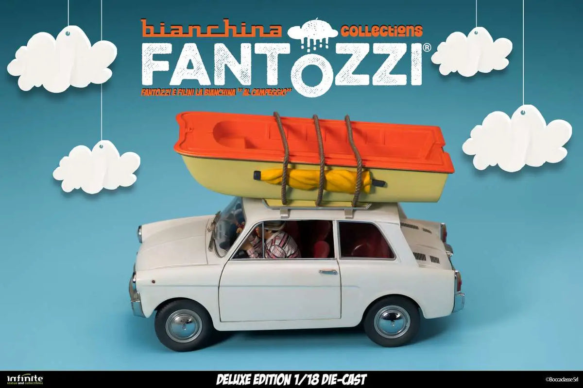 FANTOZZI AND FILINI THE BIANCHINA AT THE CAMPSITE 1/18 DIE-CAST DELUXE EDITION