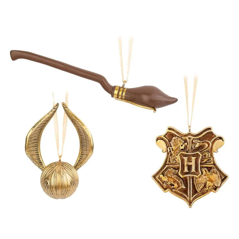 HARRY POTTER CHRISTMAS DECORATION GOLD SET (3)