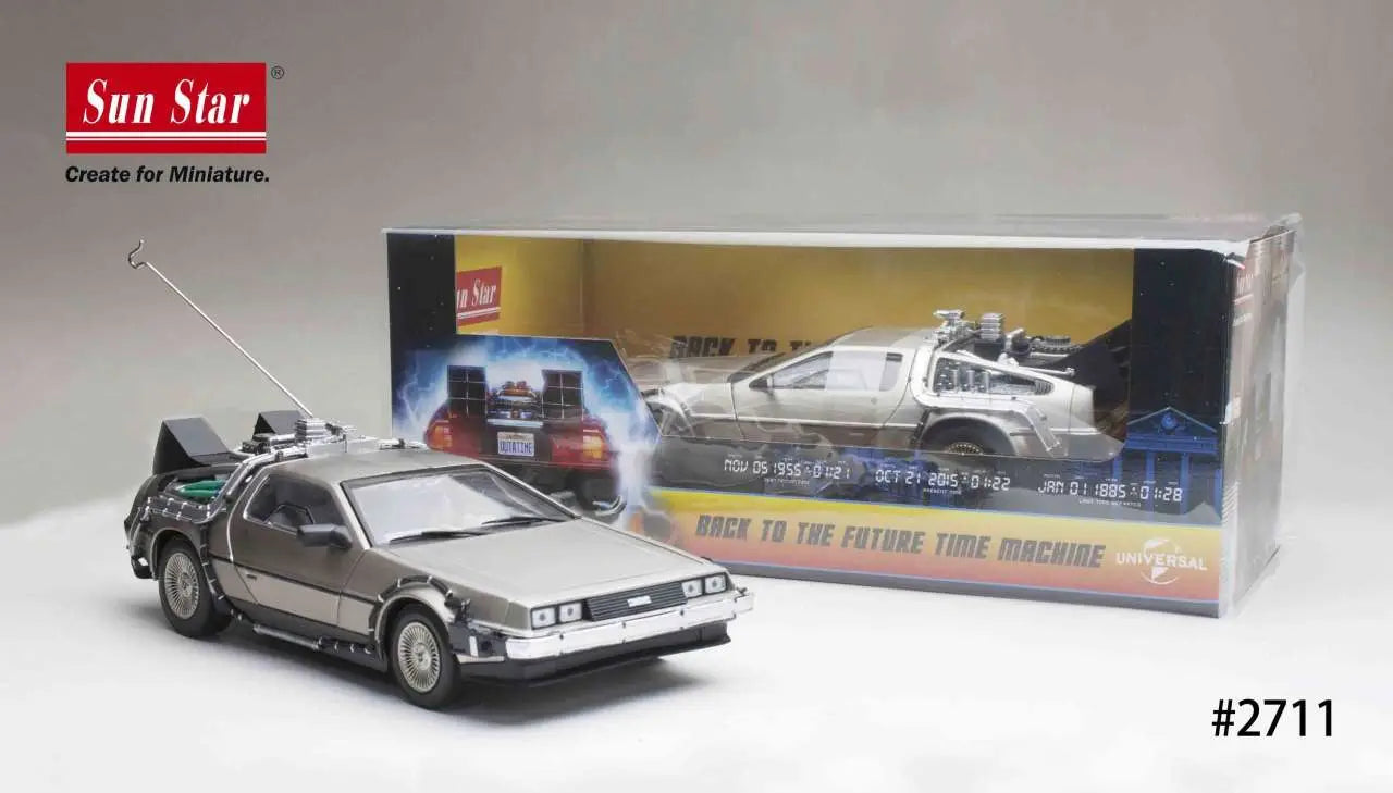 BACK TO THE FUTURE  DE LOREAN DIE-CAST 1:18 SCALE MODEL