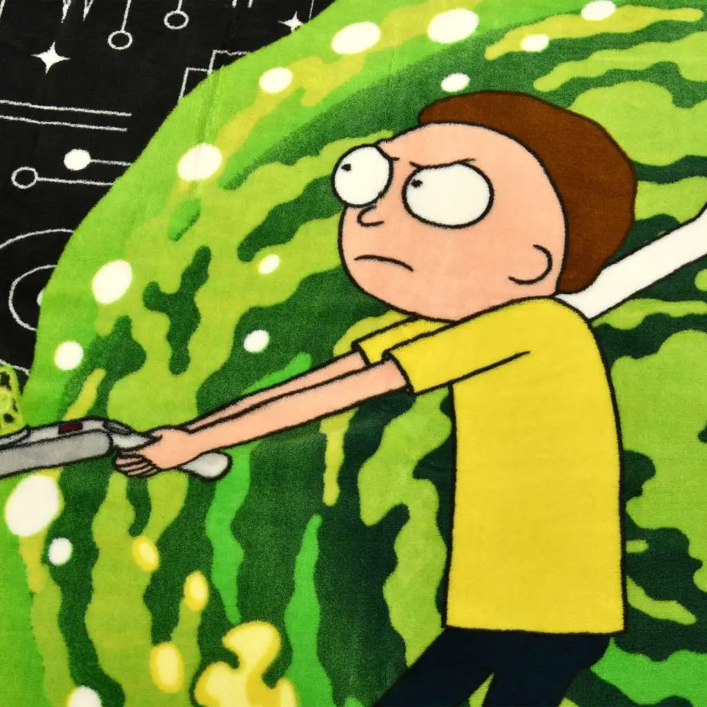 RICK & MORTY PORTAL COZY BLANKET