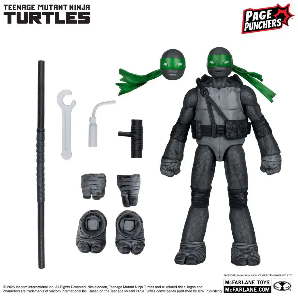 TEENAGE MUTANT NINJA TURTLES 5inch DONATELLO FIGURE WITH COMIC (B,W&G VARIANT)