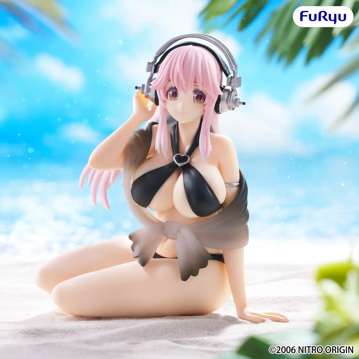 SUPER SONICO SWIMSUIT BLACK COLOR NOODLE STOPPER