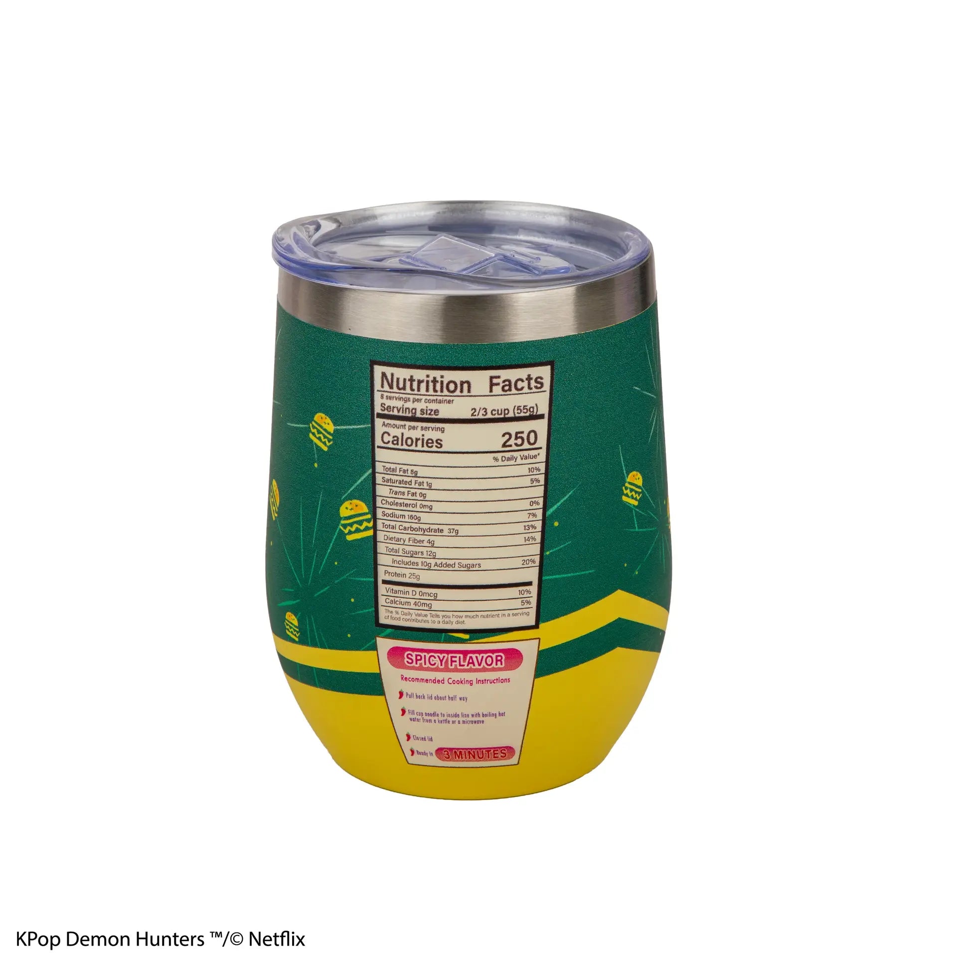 KPOP DEMON HUNTERS ZOEY HAMBURGER THERMAL TRAVEL MUG