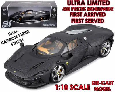 FERRARI DAYTONA SP3 50TH ANNIVERSARY CARBON FIBER SPECIAL LIVERY LTD EDITION - 1:18 DIECAST MODEL