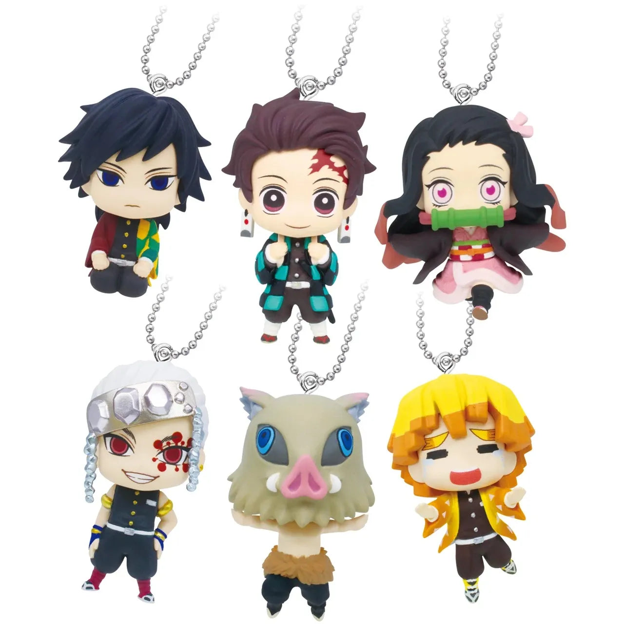 DEMON SLAYER TWINCHEES  SWING FIGURINE DANGLER DISPLAY (24)