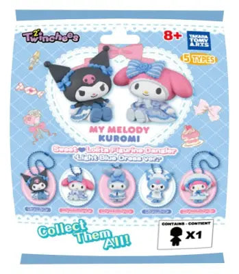 MY MELODY & KUROMI TWINCHEES SWEET LOLITA FIGURINE DANGLER - LIGHT BLUE DRESS VER. DISPLAY (24)