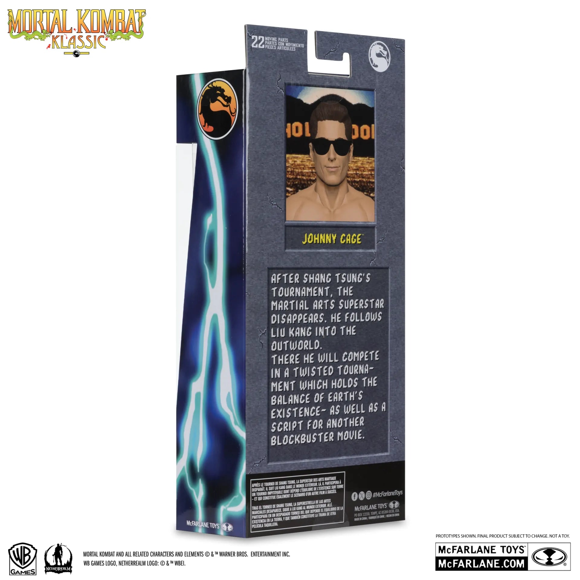 MORTAL KOMBAT KLASSICS  7INCH  WAVE 4 JOHNNY CAGE ACTION FIGURE