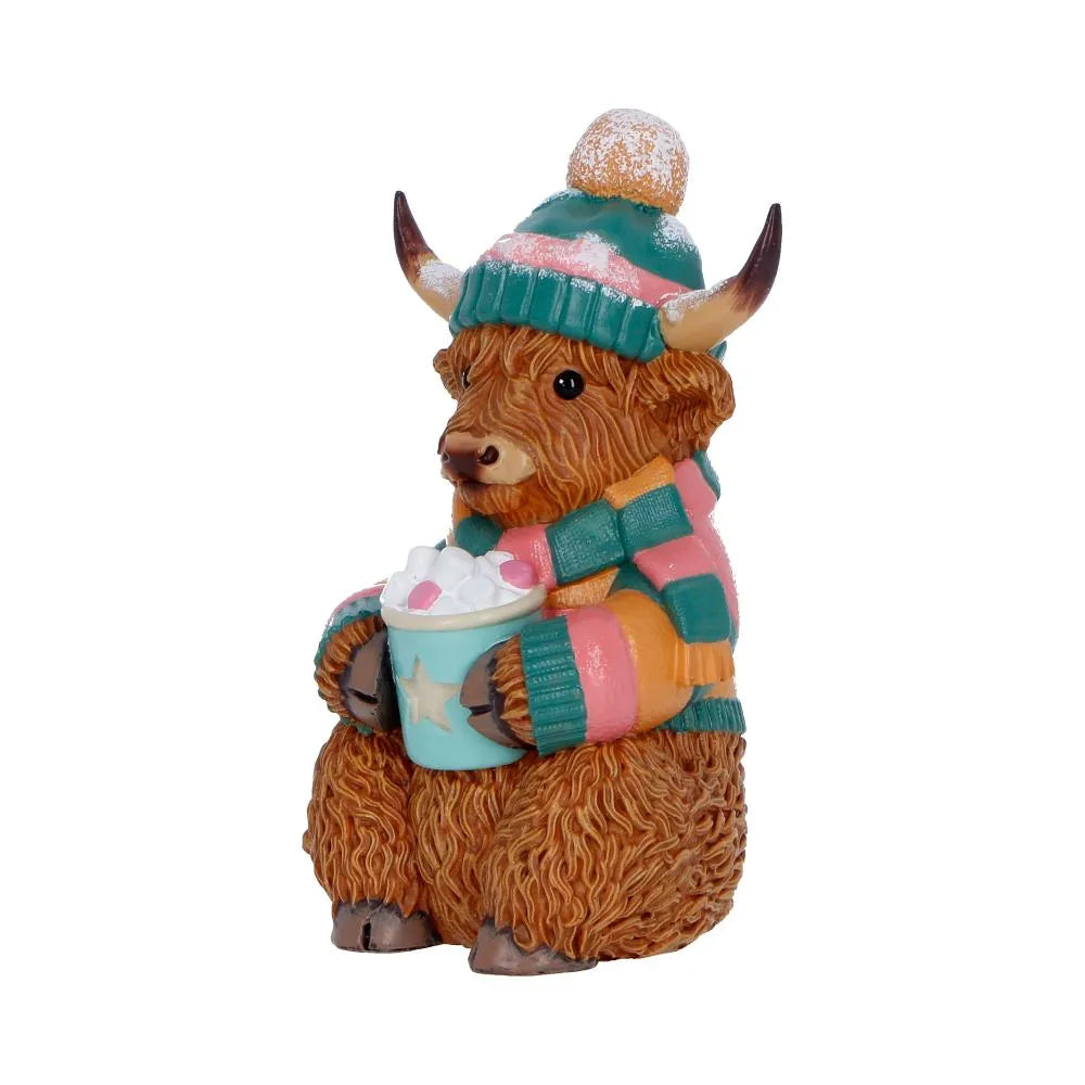 WINTER HIGHLAND COW HOT COCOA FIGURE