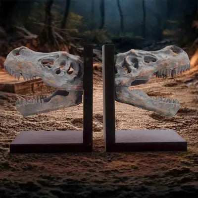 TYRANNOSAURUS REX SKULL BOOKENDS