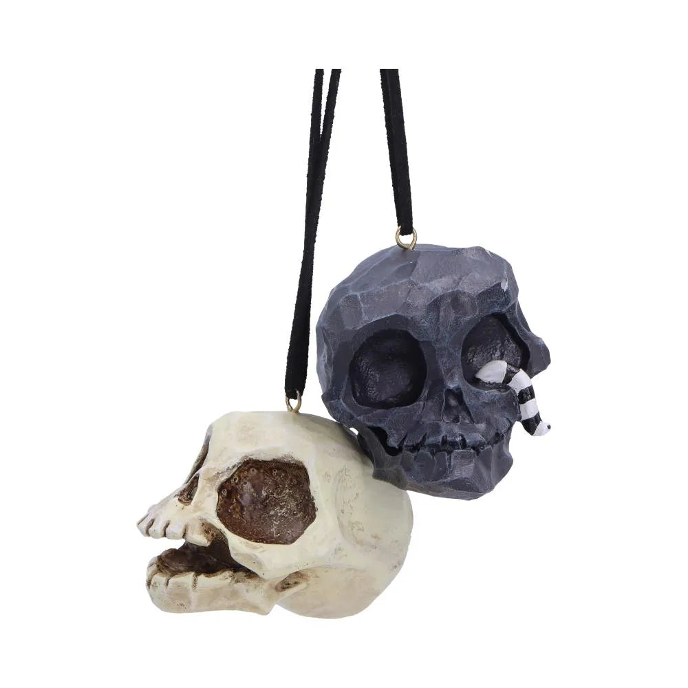 GRIM & GRIN HANGING ORNAMENTS SET (2)