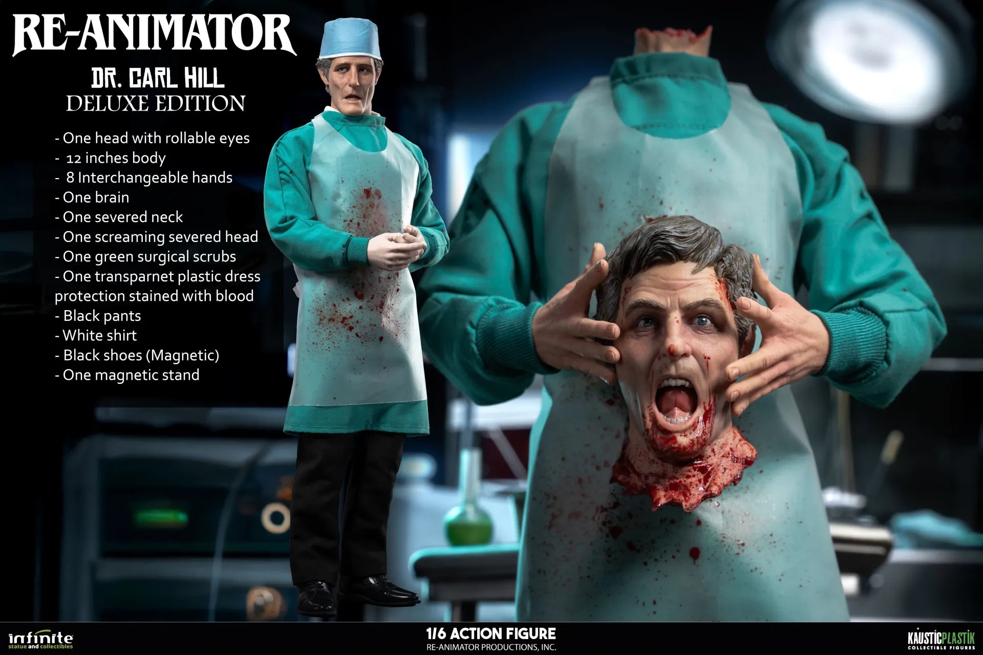 RE-ANIMATOR DOCTOR CARL HILL 1/6 ACTION FIGURE DELUXE EDITION