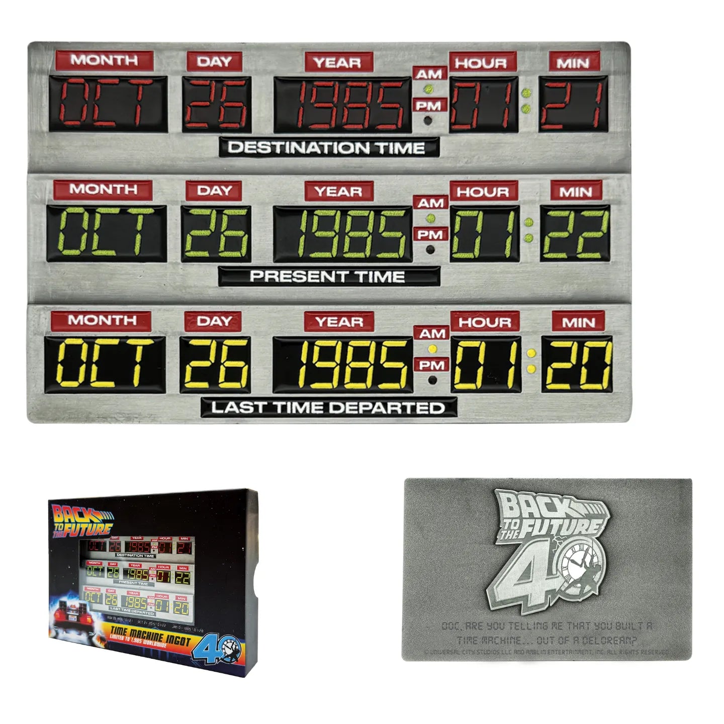 BACK TO THE FUTURE - TIME CIRCUIT - LIMTED EDITION METAL INGOT