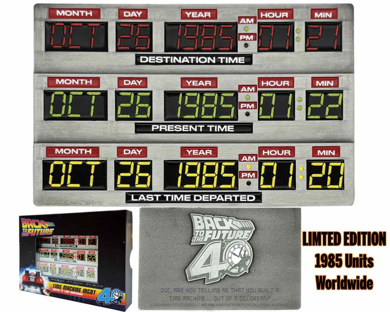 BACK TO THE FUTURE - TIME CIRCUIT - LIMTED EDITION METAL INGOT