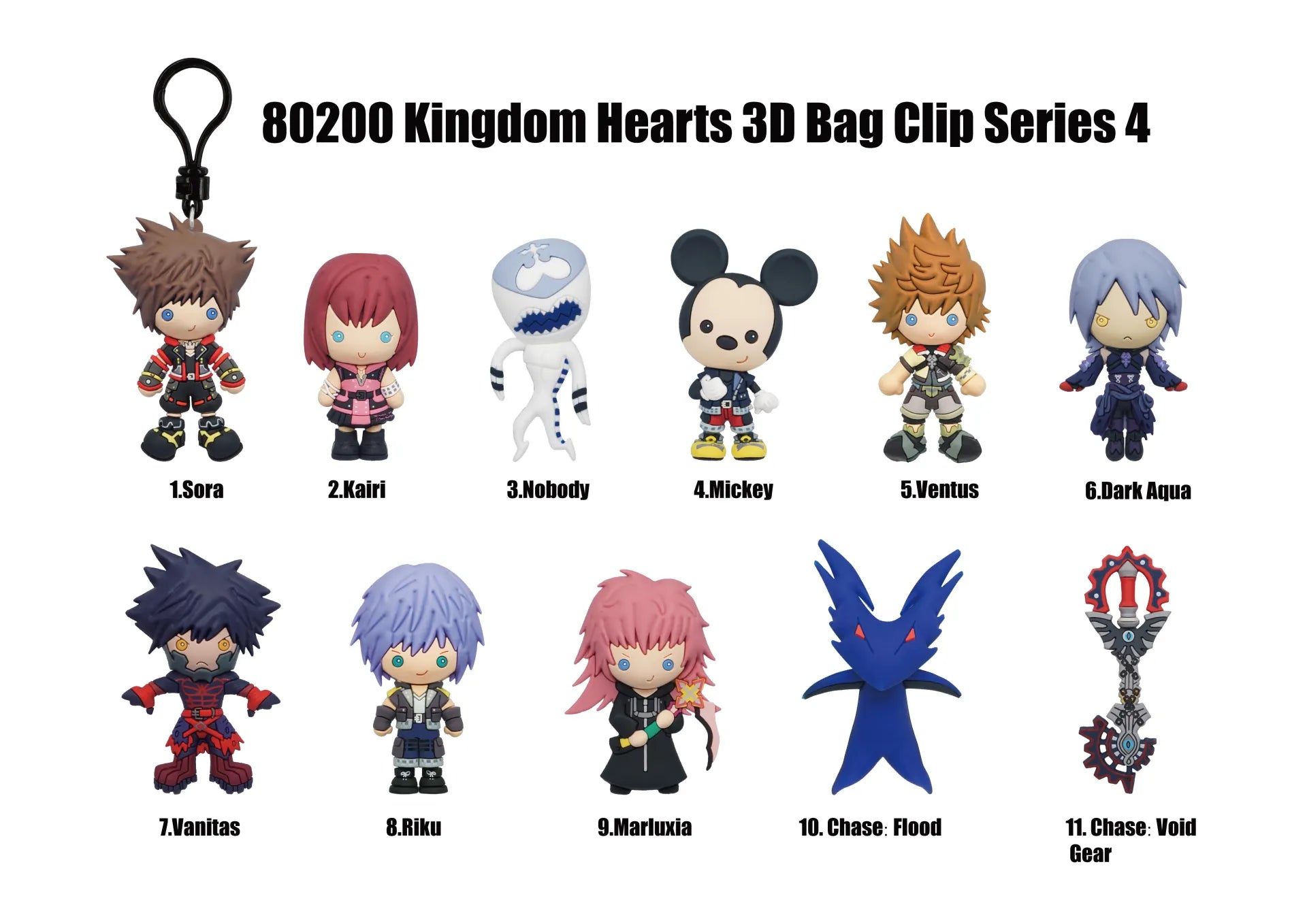 KINGDOM HEARTS S4 BAG CLIP BLIND BOX DISPLAY (24)