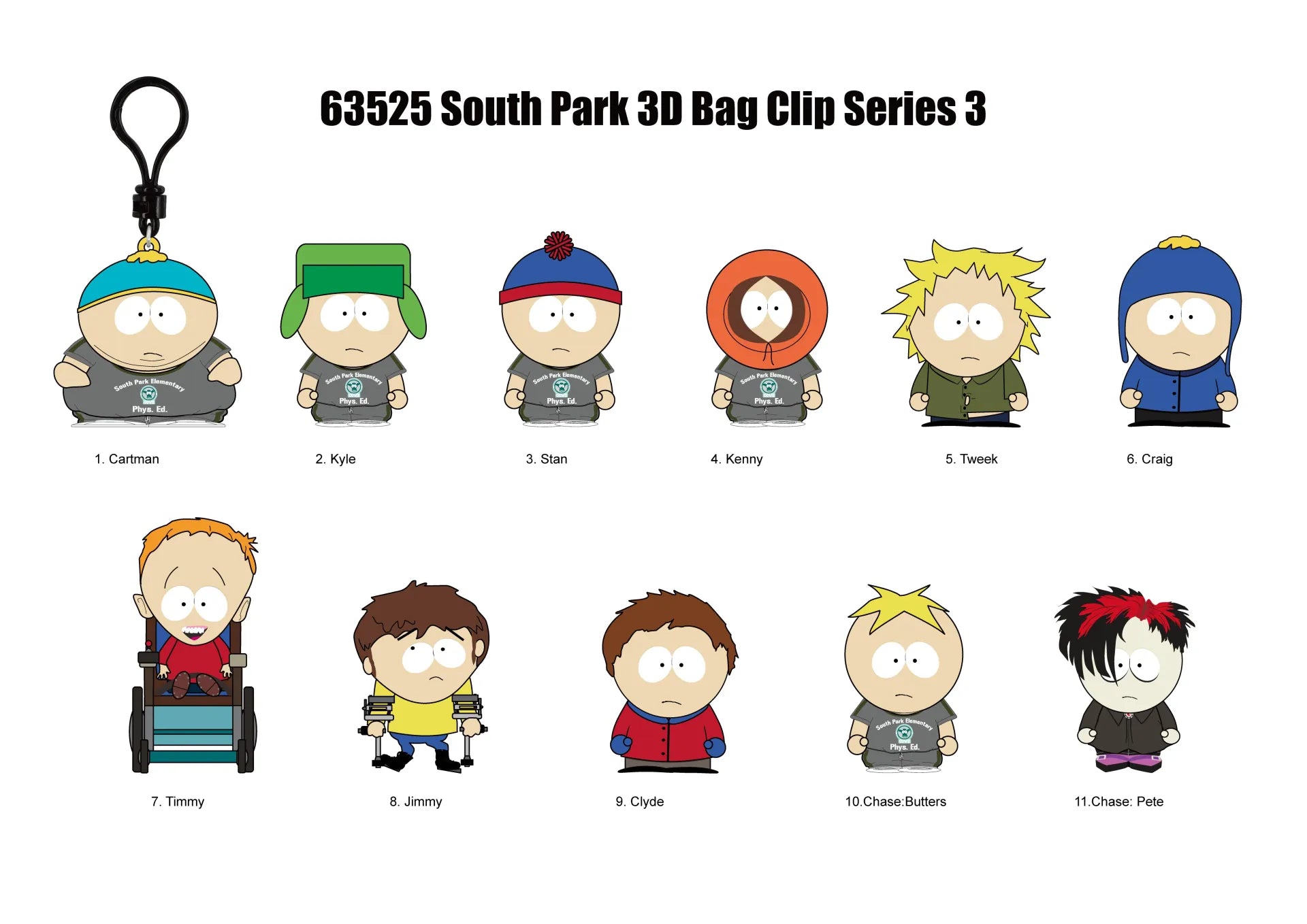 SOUTH PARK S3 BAG CLIP BLIND BOX DISPLAY (24)