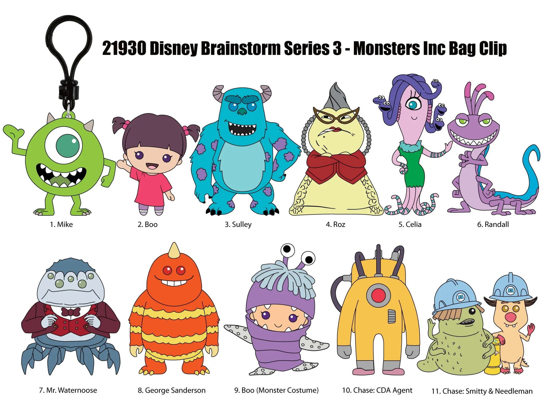 MONSTERS INC 15TH ANN BAG CLIP BLIND BOX DISPLAY (24)