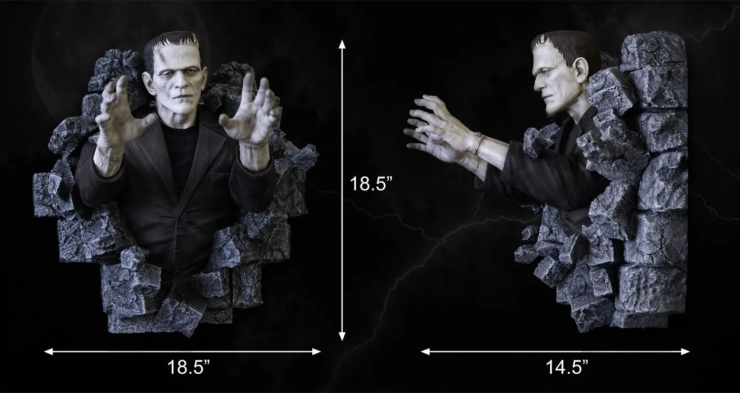 FRANKENSTEIN CLASSIC HORROR EDITION HALF SCALE WALL SCULPTURE