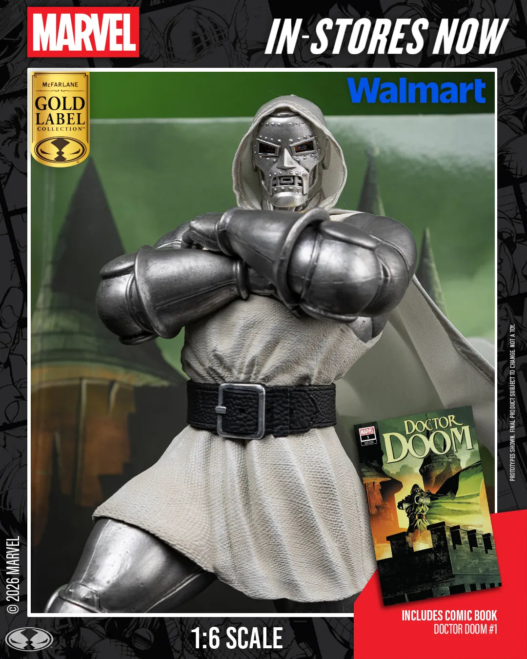 MARVEL COLLECTION 1:6 WV8  DOCTOR DOOM #1 FUTURE FOUNDATION  GOLD LABEL FIGURE