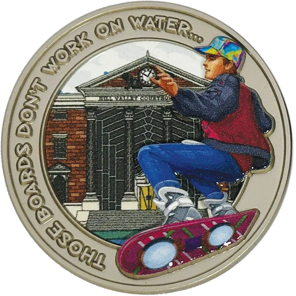 BACK TO THE FUTURE HOVERBOARD COMMEMORATIVE COIN
