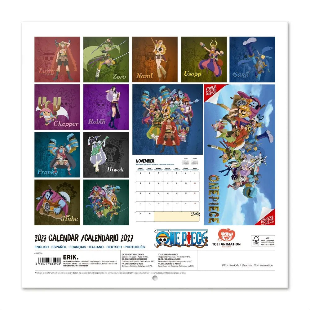 ONE PIECE CALENDAR 2027