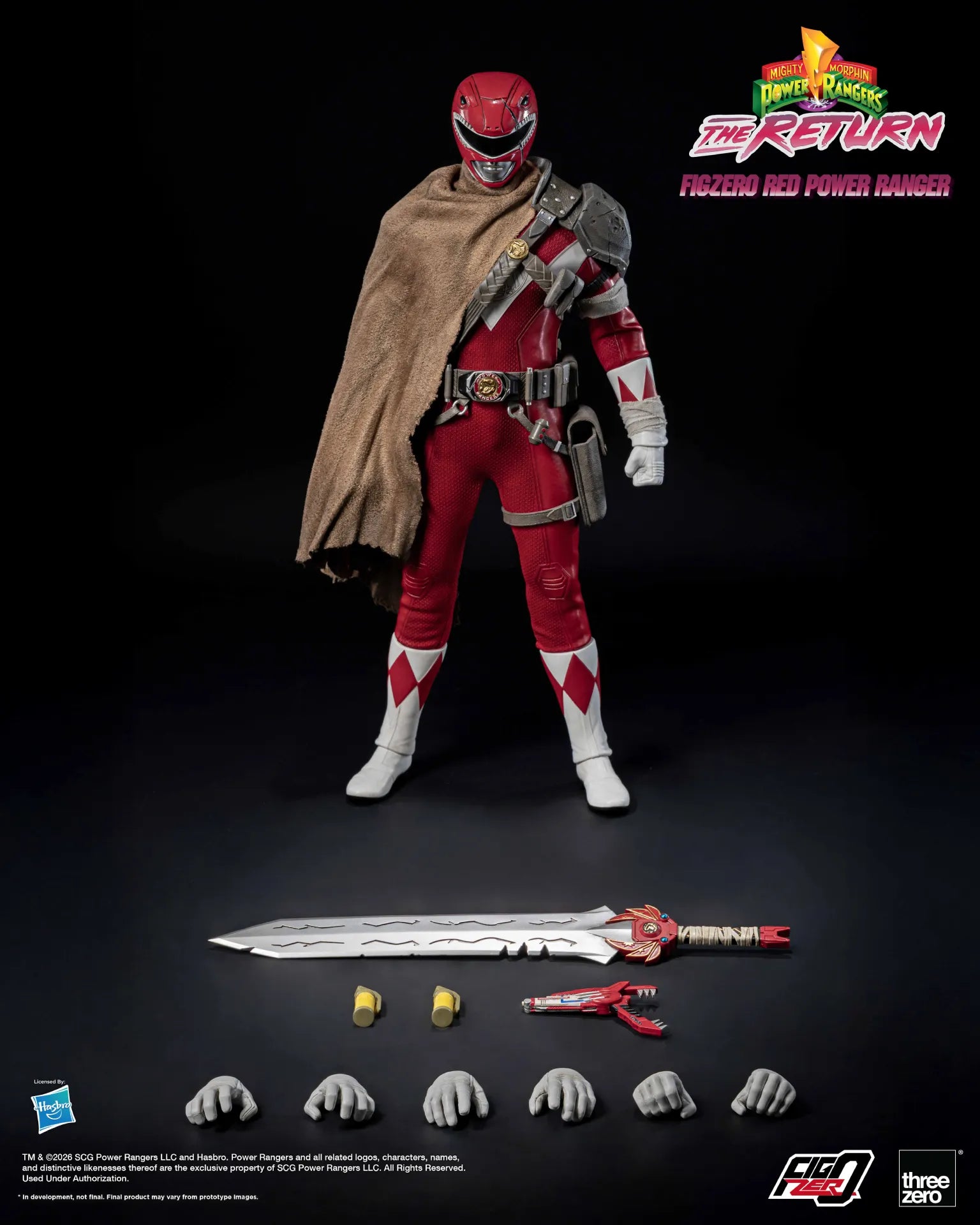 MIGHTY MORPHIN POWER RANGERS THE RETURN RED POWER RANGER 1/6 ACTION FIGURE