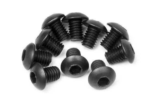 Button Head Screw M3X4Mm (Hex Socket/10Pcs)