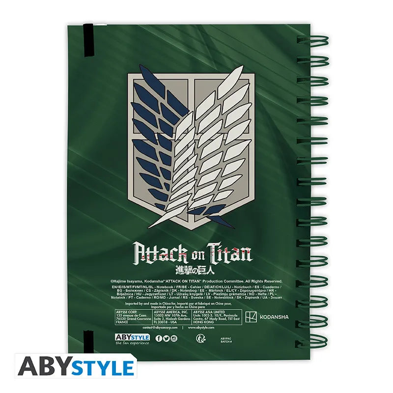 ATTACK ON TITAN LEVI SPIRAL NOTEBOOK