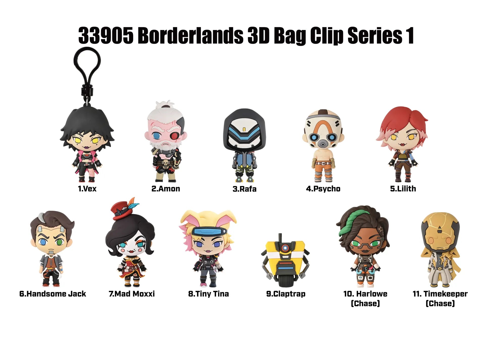 BORDERLANDS BAG CLIP BLIND BOX DISPLAY(24)