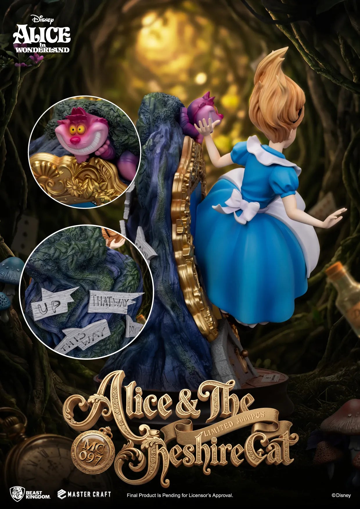 ALICE IN WONDERLAND & THE CHESHIRE CAT MASTER CRAFT STATUE