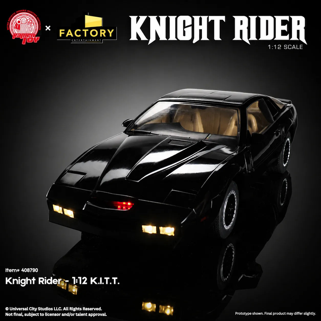 KNIGHT RIDER 1:12 SCALE KITT VEHICLE & MICHAEL KNIGHT ACTION FIGURE