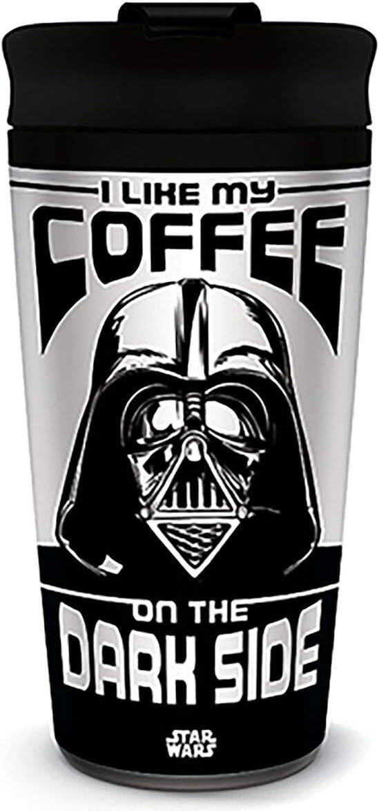 STAR WARS I LIKE MY COFFEE ON THE DARK SIDE METAL TRAVEL MUG