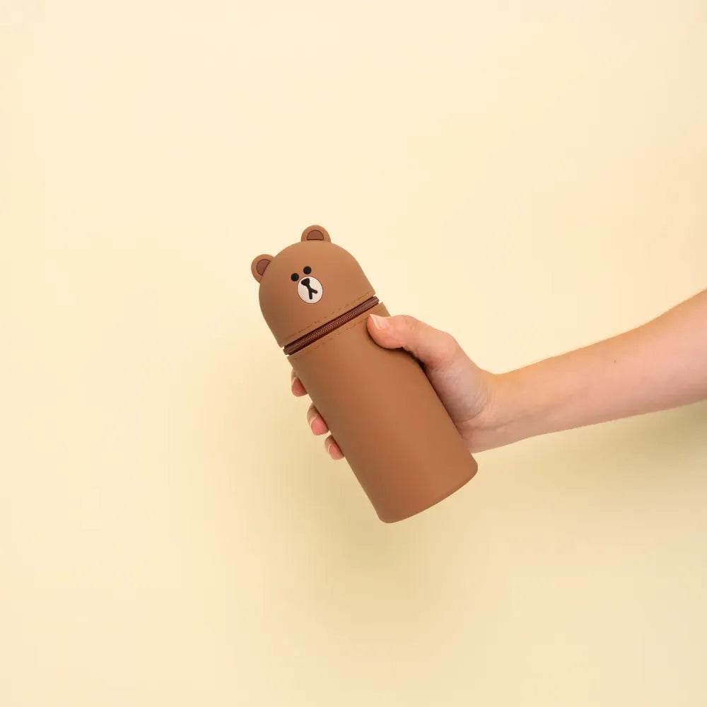 LINE FRIENDS BROWN PENCIL CASE
