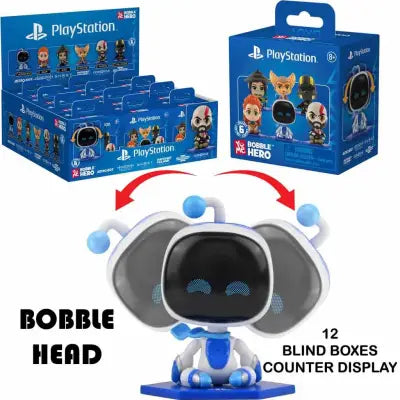 SONY PLAYSTATION - ALL STARS BOBBLE HEAD - BLIND BOX COUNTER DISPLAY (12)