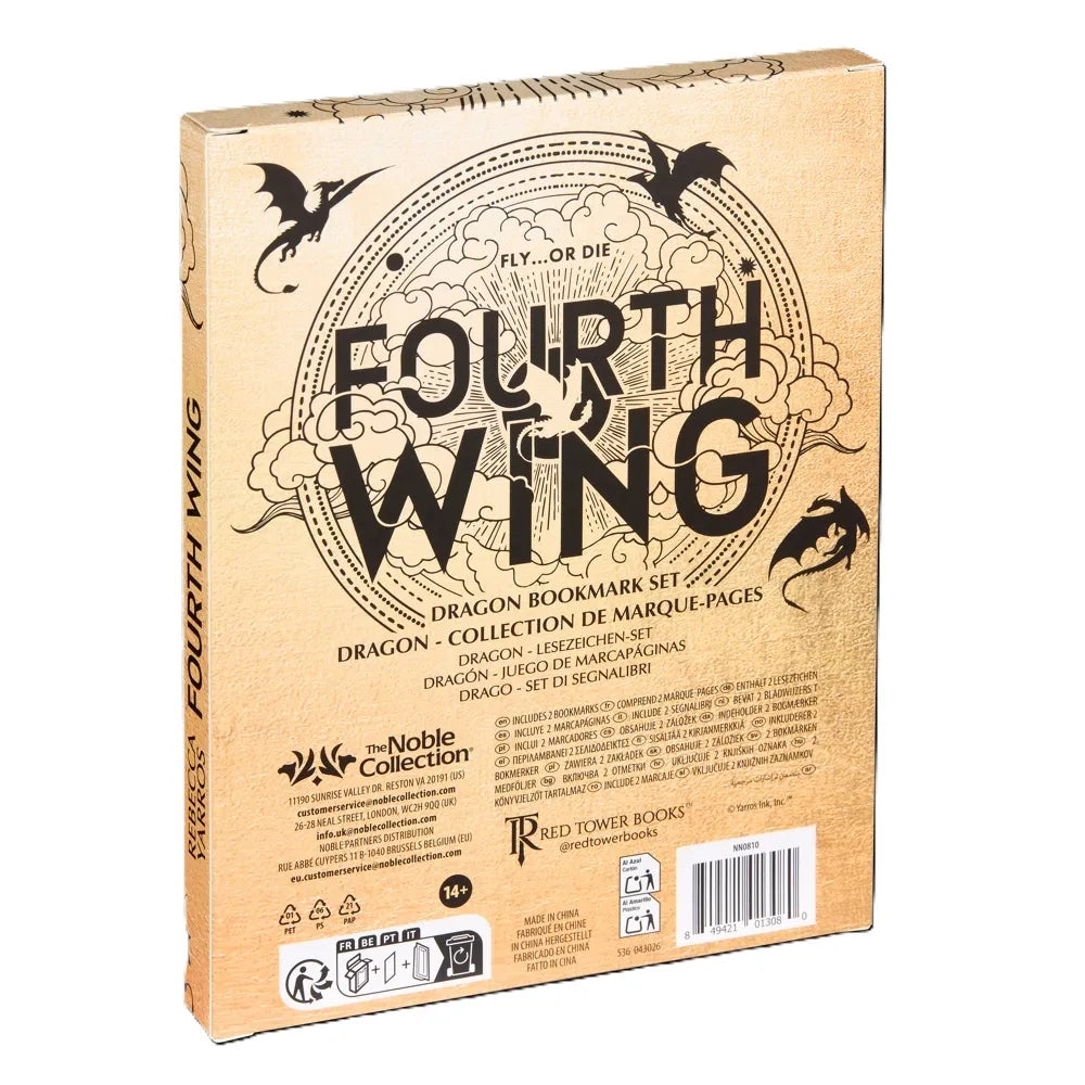 FOURTH WING DRAGON BOOKMARK SET