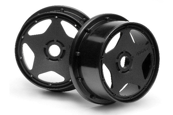 Super Star Wheel Black front (120X60Mm/2Pcs)