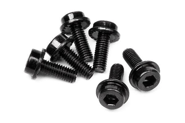 Flanged Cap Head Screw M3X8Mm (6Pcs)