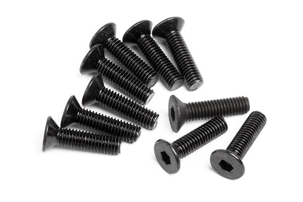 Flat Head Screw M3X12Mm (Hex Socket/10Pcs)