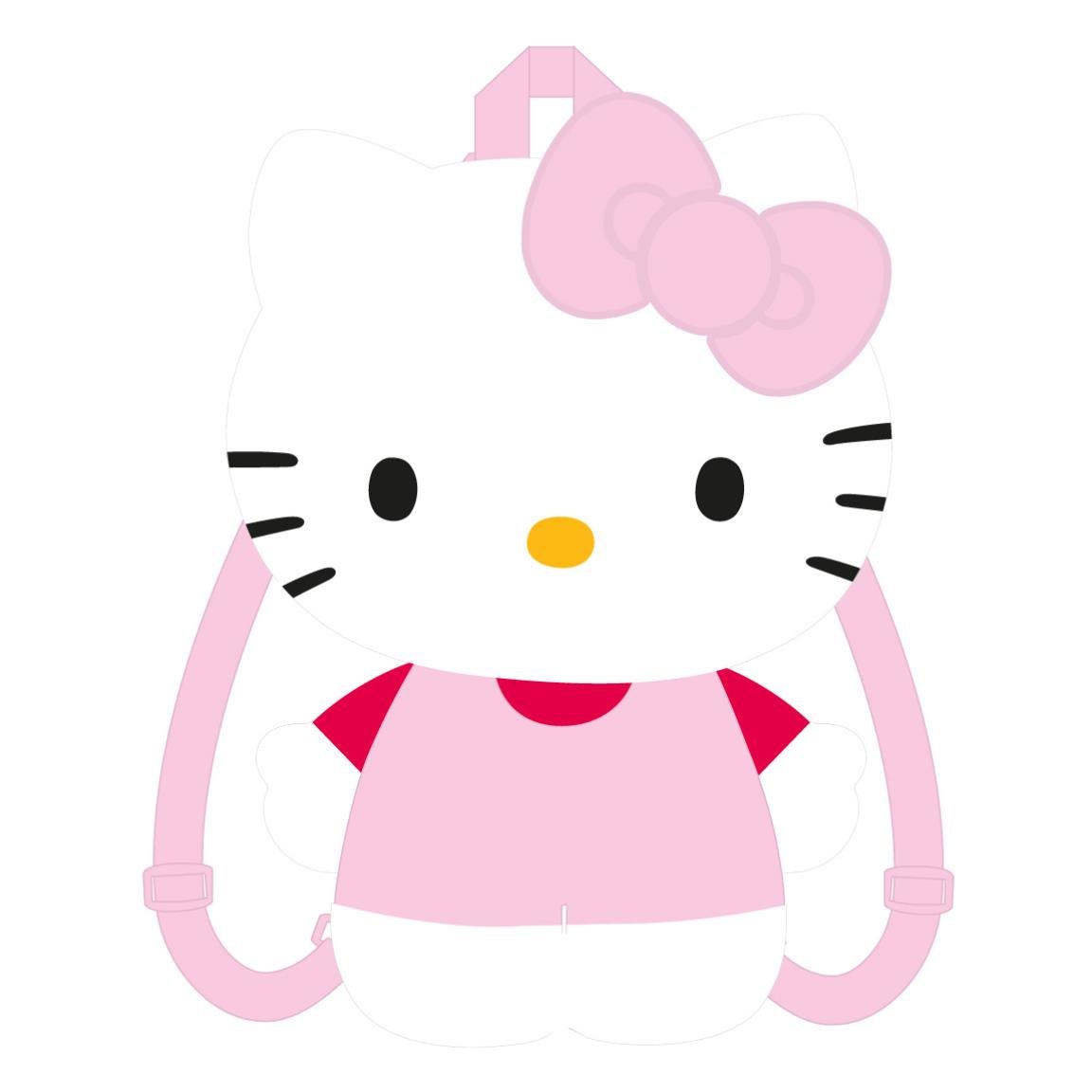 HELLO KITTY - Plush Backpack - 30x17x11cm