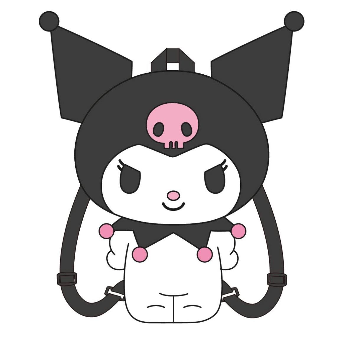 KUROMI - Plush Backpack - 30x17x11cm