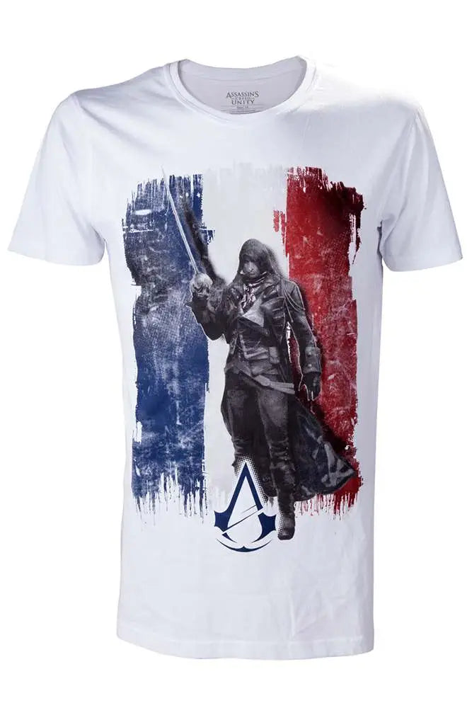 T/S ASSASSIN CREED ARNO FRNCH FLAG WHITE - M