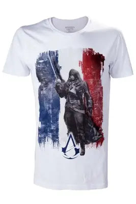 T/S ASSASSIN CREED ARNO FRNCH FLAG WHITE - M