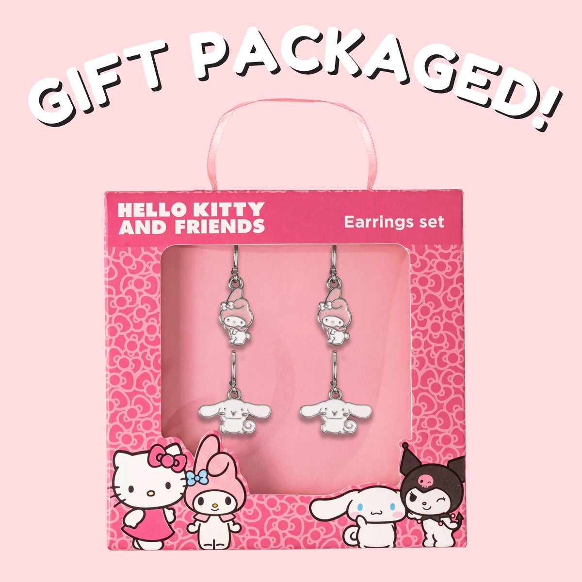 SANRIO - Hello Kitty & My Melody - 2 Pairs of Hanging Earrings
