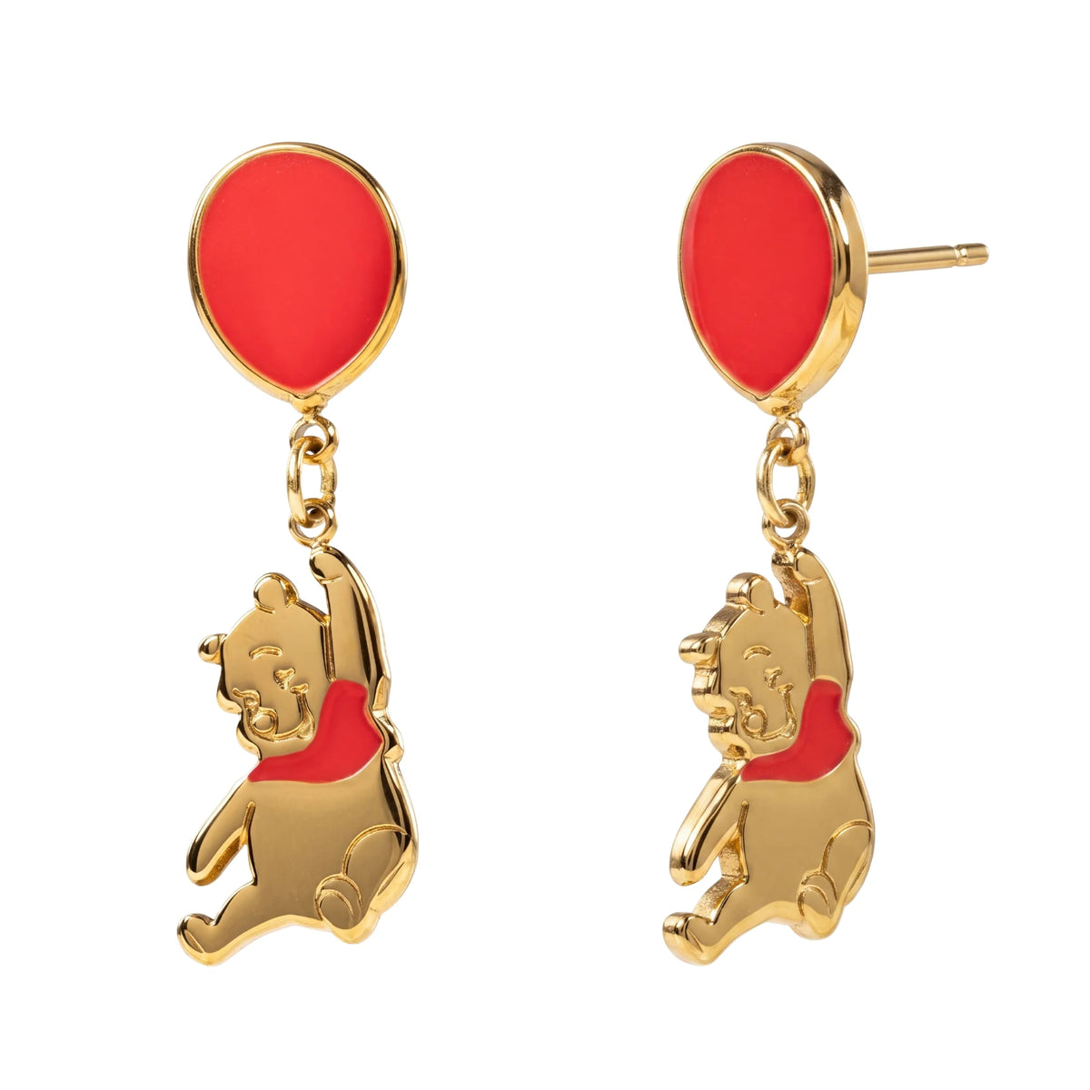 WINNIE THE POOH - Balloon -Set Gold Earrings