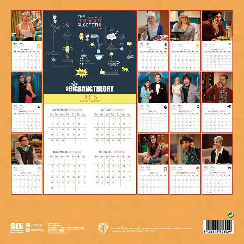 CALENDAR 2016 THE BIG BANG THEORY 2