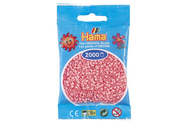 Hama mini perler 2000stk pink