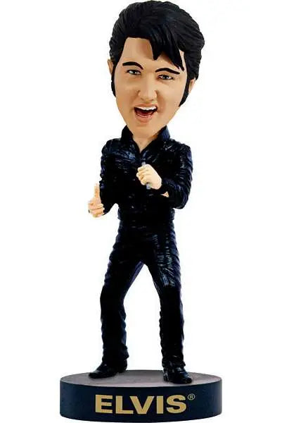 ELVIS BLACK LEATHER BOBBLE HEAD